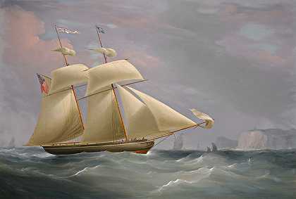 威廉·约翰·哈金斯（William John Huggins）的《多佛外的托普赛尔号帆船》（The Topsail Schooner Amy Stockdale Off Dover）