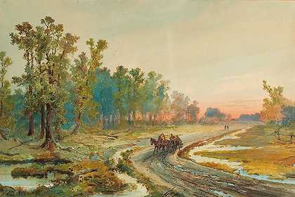 尼古拉·尼古拉耶维奇·卡拉津的《日落雨后的风景》