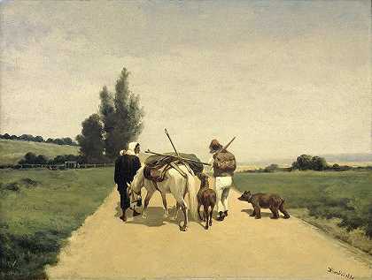 卡雷尔·弗雷德里克（Karel Frederik Bombled）《一家人在乡间小路上散步》