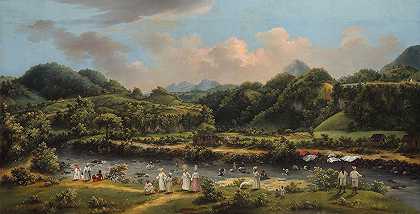 阿戈斯蒂诺·布鲁尼亚斯（Agostino Brunias）的《多米尼加罗索河风景》