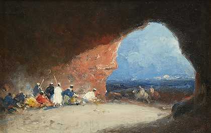 马里亚诺·福图尼·马萨尔《海边洞穴里的阿拉伯人》