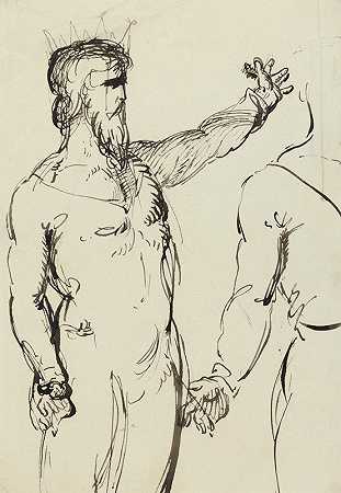 本杰明·罗伯特·海登的《手臂伸出的男人研究》