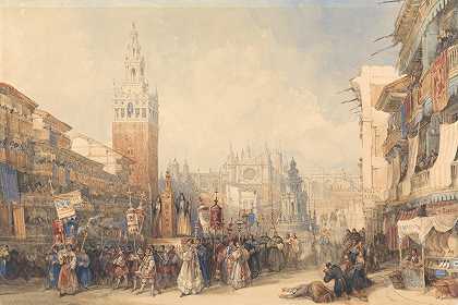 大卫·罗伯茨的《皇家广场与游行》