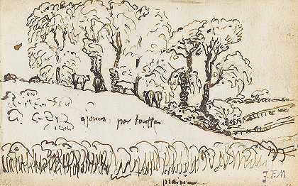 让-弗朗索瓦·米勒的《Gruchy附近树下的奶牛》