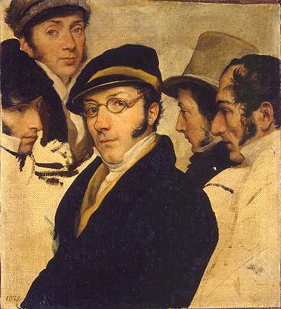 弗朗西斯科·海耶斯的《一群朋友的自画像》