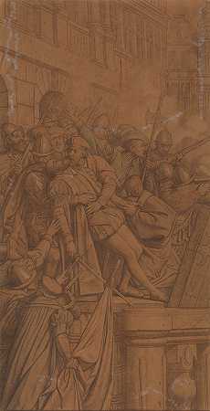 “西班牙暴乱期间，议员扬·范·德韦夫之死，1576年11月4日，戈弗里德·古芬斯著