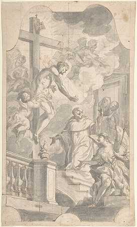 约翰·格奥尔格·沃尔克的《基督出现在圣伯纳德》
