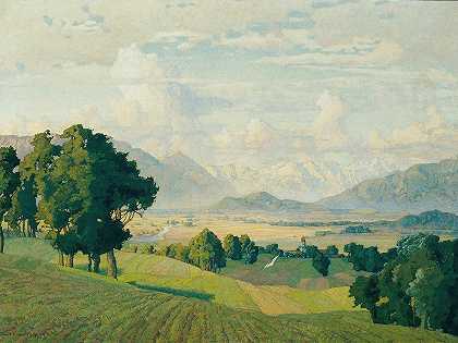Richard Kaiser的《奥伯拜恩的Landschaft》