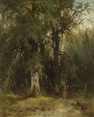 约翰内斯·维尔纳德斯·比德斯的《森林风景》