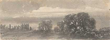 罗伯特·沃尔特·韦尔的《风景-树木》