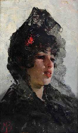 莫塞·比安奇的《一位年轻女性的肖像》