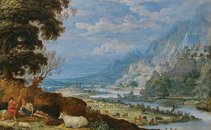 大卫·特尼尔斯（David Teniers The Elder）的《水星与阿格斯的广阔河流风景》