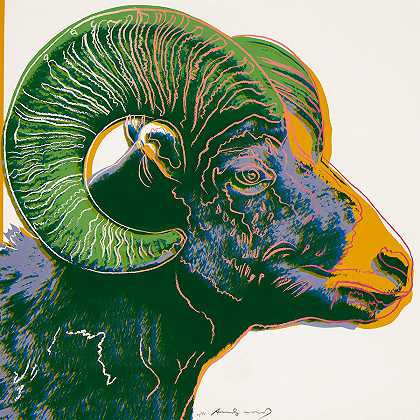 安迪·沃霍尔的《濒危物种大角公羊》