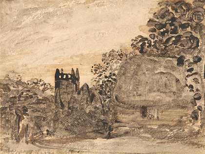 塞缪尔·帕尔默的《草屋与教堂》