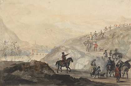彼得·蒂勒曼斯（Peter Tillemans）的《骑兵部队和营地追随者在移动》