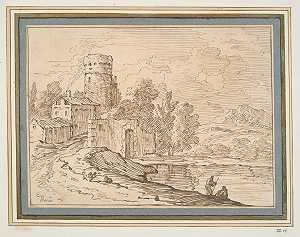 乔瓦尼·巴蒂斯塔·布西里的《近水城堡风景》