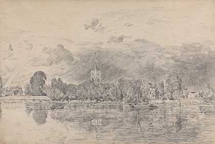 约翰·康斯特布尔的《河对岸的富勒姆教堂》