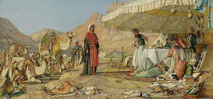 约翰·弗雷德里克·刘易斯（John Frederick Lewis）1842年在西奈山沙漠中的一次弗兰克·坎普