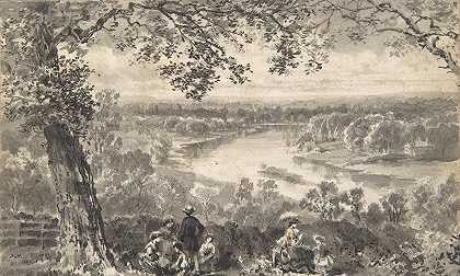 大卫·奥克塔维乌斯·希尔的《泰晤士河前景图》