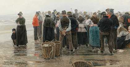 年轻的利奥波德·冯·卡尔克勒的《渔民聚会》