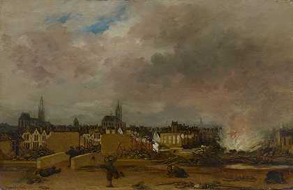 《代尔夫特火药库爆炸》，1654年，埃格伯特·范德波尔著