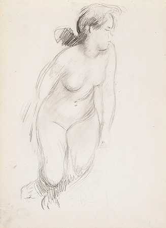 马格努斯·恩克尔的《裸女坐着》
