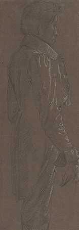安妮·路易·吉罗杰·特里森的《站立绅士，四分之三长的侧面朝右》