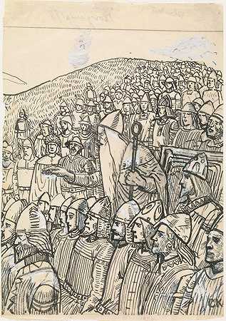 克里斯蒂安·克罗格（Christian Krohg）的《律师托格尼（Torgny the Lawman）在乌普萨拉事件上反对瑞典国王》