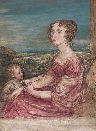 约翰·林内尔的《威廉·威尔伯福斯夫人与孩子》