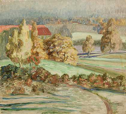 Konrad Mägi的《秋天的风景》