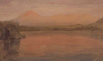 弗雷德里克·埃德温·丘奇的《卡塔赫丁山和特纳湖》