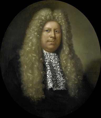 “荷兰东印度鹿特丹商会会长雅各布·丹的肖像，1689年由彼得·范德维尔夫选出