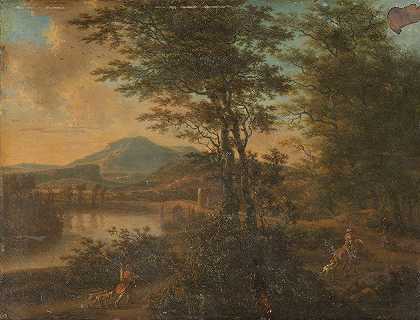 Willem de Heusch的《日落时的意大利风景》