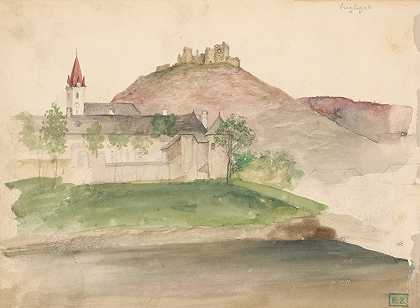 Vojtech Klimkovič的《Szigliget城堡废墟视图》