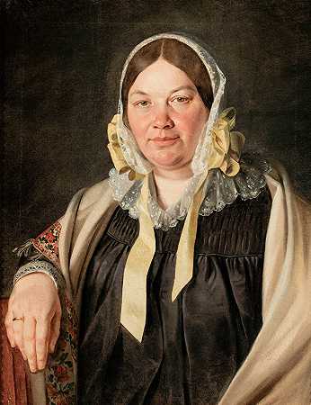 “画家岳母亚历山德拉·Bębnowska née Cybulska的肖像