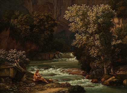 约翰·克里斯蒂安·莱因哈特（Johann Christian Reinhart）的《Tivoli附近阿尼奥河上的卢布桥》（Ponte Lupo On The River Anio）