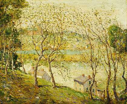 欧内斯特·劳森的《春天，哈莱姆河》