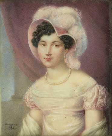 《玛丽亚·S·J·A·德·斯蒂芬尼斯肖像》（Léon Larue）