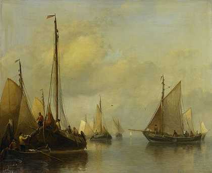 《平静水面上的渔船》（Antonie Waldorp）