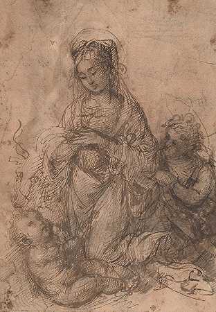 圣斯皮里托大师的《圣母与施洗者圣约翰一起崇拜基督孩子》