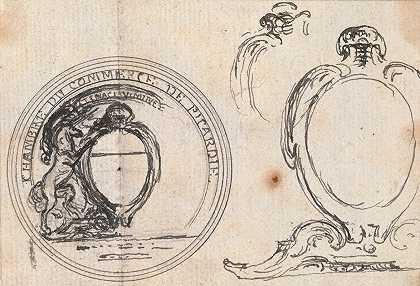 “硬币设计皮卡德商业区休伯特·弗朗索瓦·格雷夫洛特初稿