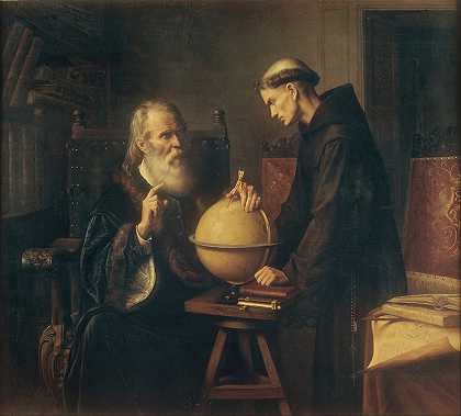 “伽利略在帕多瓦大学演示新的天文学理论”