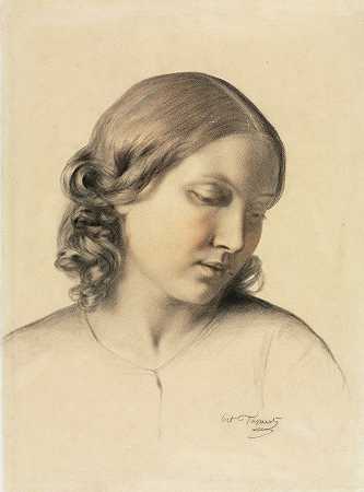 Octave Tassaert《1854-1858年年轻女性肖像》