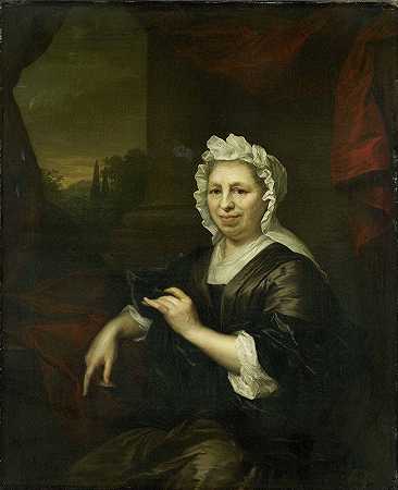 ‘布雷奇杰·胡夫特（1640-1721）。阿诺德·布宁（Arnold Boonen）的《哈门·范·德·波尔的寡妇》