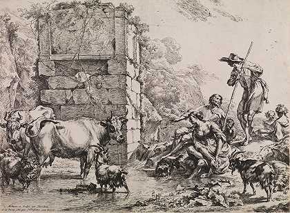 《喝奶牛》，作者：Nicolaes Pietersz，Berchem