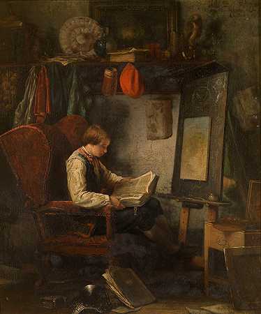 费迪南德·德·布雷克勒二世《工作室里的年轻艺术家》