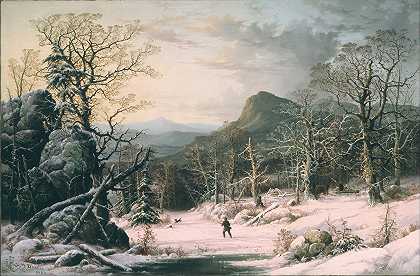 乔治·亨利·杜里的《冬林猎人》