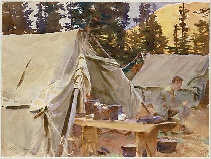约翰·辛格·萨金特的《奥哈拉湖营地》