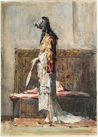 玛丽亚诺·福图尼·马萨尔的《穿着传统服饰的摩洛哥女人》