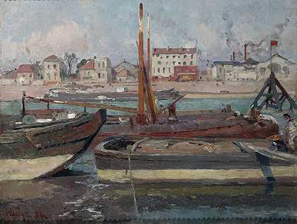 “塞纳河，在拉佩码头，奥古斯特·路易斯·莱佩雷